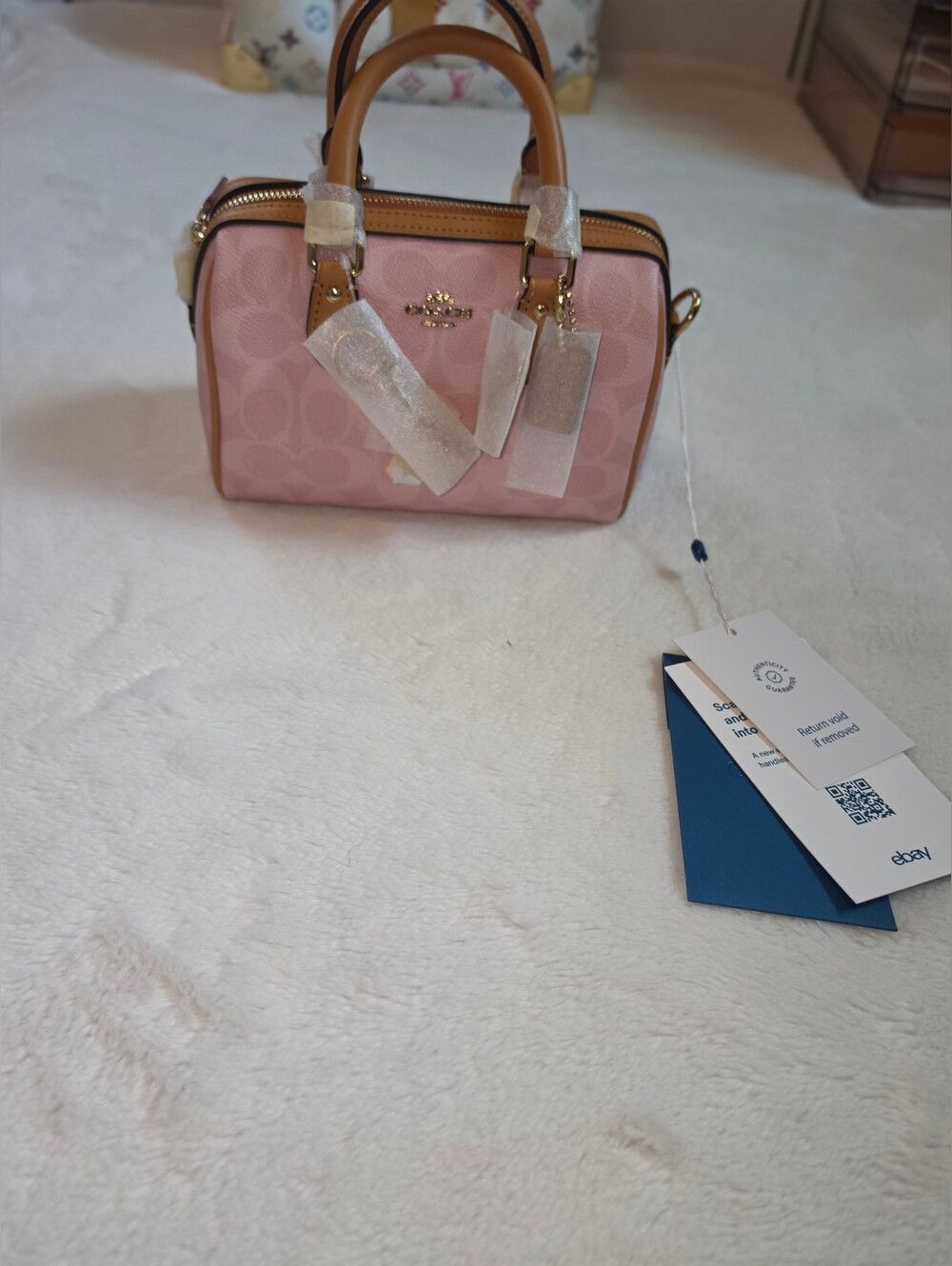 Coach Mini Rowan Satchel Signature Canvas Crossbody Bag NWT - Picture 3 of 8